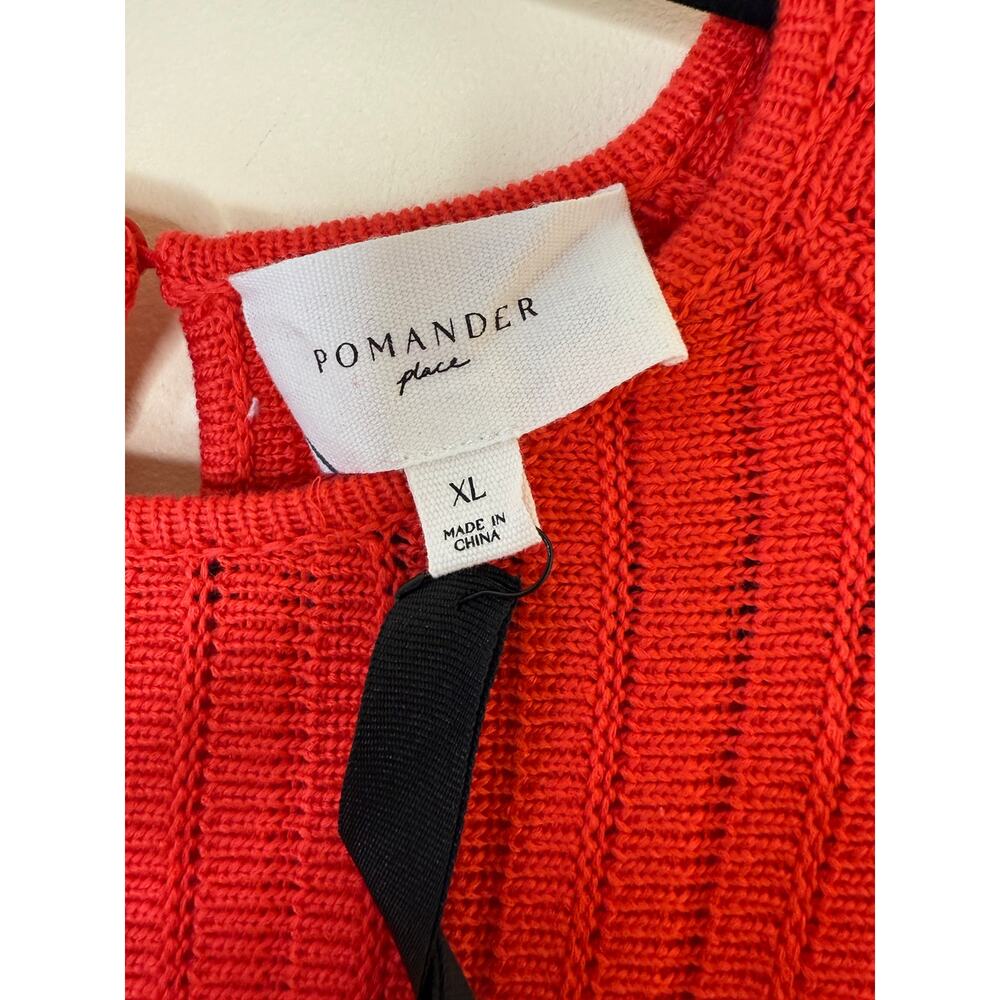 NWT Tuckernuck Adi Mini Dress Women’s XL Red Knit Pomander Place Bell Sleeve - Picture 4 of 6